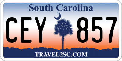 SC license plate CEY857