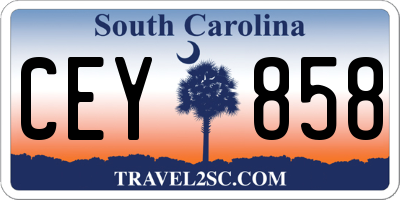 SC license plate CEY858