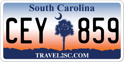 SC license plate CEY859