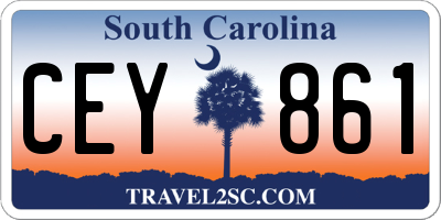 SC license plate CEY861