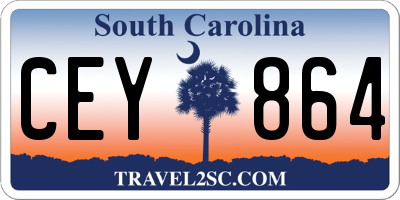 SC license plate CEY864