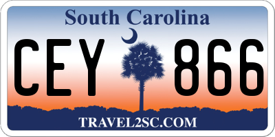 SC license plate CEY866