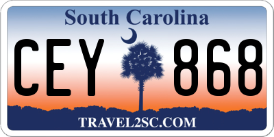 SC license plate CEY868