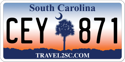 SC license plate CEY871