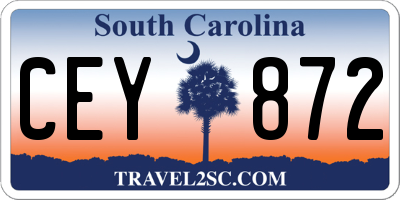 SC license plate CEY872