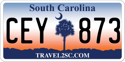 SC license plate CEY873