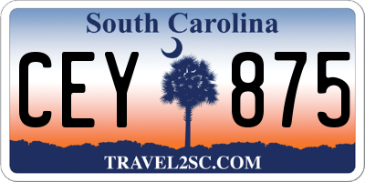 SC license plate CEY875