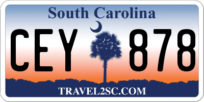 SC license plate CEY878
