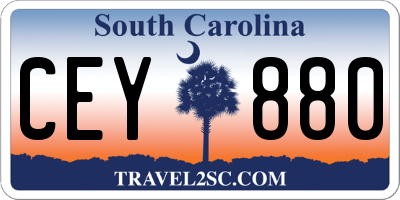 SC license plate CEY880