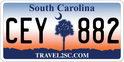 SC license plate CEY882