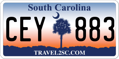 SC license plate CEY883