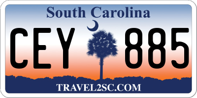 SC license plate CEY885