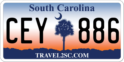 SC license plate CEY886