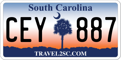 SC license plate CEY887