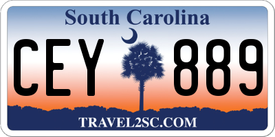 SC license plate CEY889
