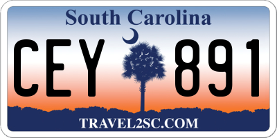 SC license plate CEY891