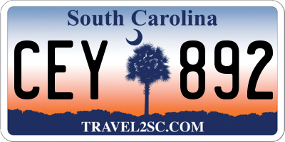 SC license plate CEY892