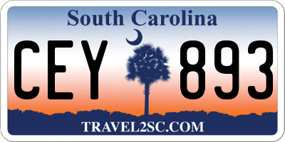 SC license plate CEY893