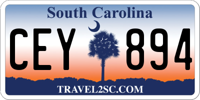 SC license plate CEY894