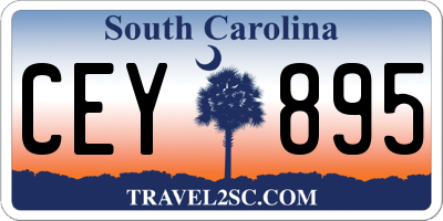 SC license plate CEY895
