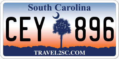 SC license plate CEY896