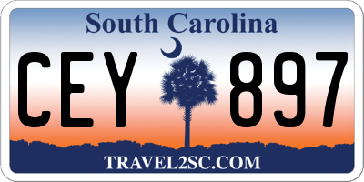 SC license plate CEY897