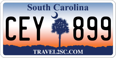 SC license plate CEY899