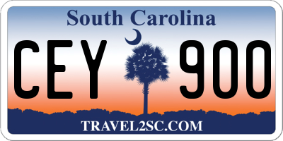 SC license plate CEY900