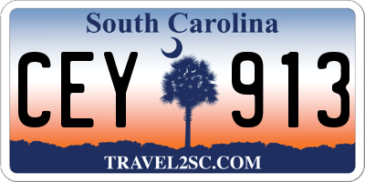 SC license plate CEY913