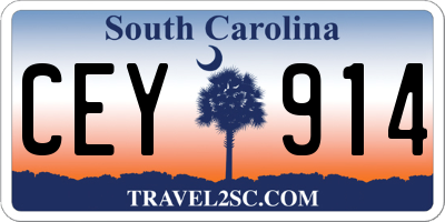 SC license plate CEY914