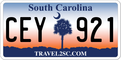 SC license plate CEY921
