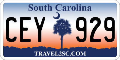 SC license plate CEY929