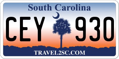 SC license plate CEY930