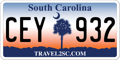 SC license plate CEY932