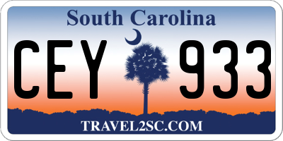 SC license plate CEY933