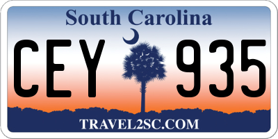 SC license plate CEY935