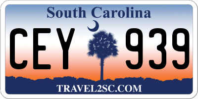 SC license plate CEY939