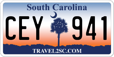 SC license plate CEY941