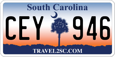 SC license plate CEY946