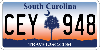 SC license plate CEY948
