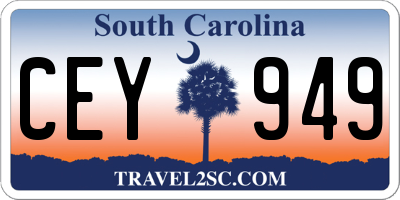 SC license plate CEY949