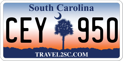 SC license plate CEY950