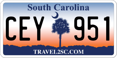 SC license plate CEY951