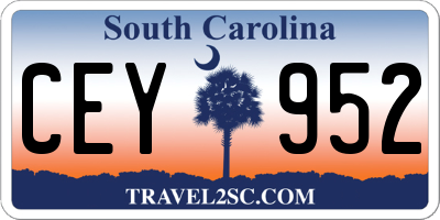 SC license plate CEY952