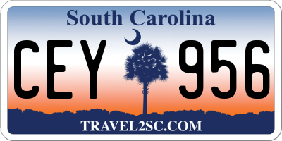 SC license plate CEY956