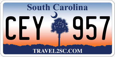 SC license plate CEY957