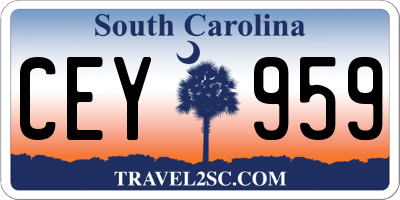 SC license plate CEY959