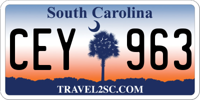 SC license plate CEY963