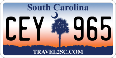 SC license plate CEY965