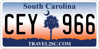 SC license plate CEY966